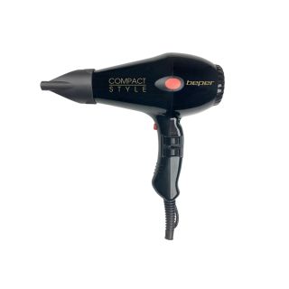 Secador de Pelo BEPER 40.401, Negro, 2 velocidades, 3 temperaturas. Iónico