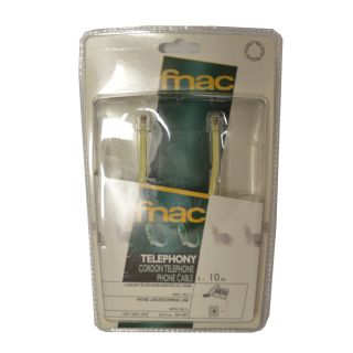 Cable de Teléfono VIVANCO FNAC 76192TFN Color Blanco, Conexión