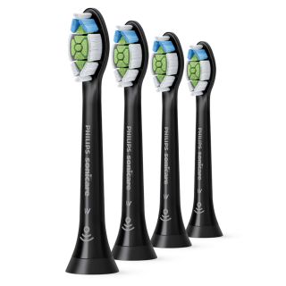 Cabezal de Repuesto PHILIPS Sonicare W2 HX6064/11 Color Negro, Pack de 4