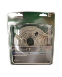 Cable Ethernet VIVANCO 79419 KF 133/20 Color Blanco, 20m