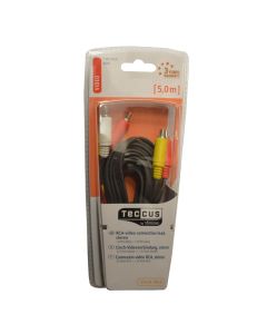 Cable RCA Vídeo TECCUS by VIVANCO T 9515 M-N 30208 5m, 3 RCA-3 RCA