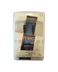 Cable 1 RCA a 1 RCA VIVANCO 76260TFN, 5 metros, Coaxial, 75Ohms,
