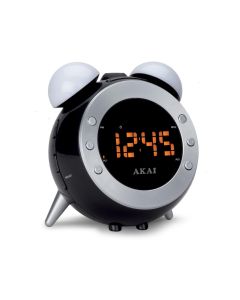 Radio Reloj Despertador AKAI AR280P Con Proyector, Radio FM, Lámparas LED