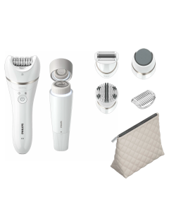 Depiladora Philips BRE770/92 con 32 pinzas de cerámica hipoalergénico, varias piezas.con neceser.