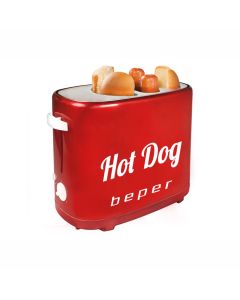 Máquina para Hot-Dogs BEPER BT.150Y, Color Rojo, 5 Niveles de Cocción
