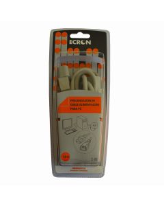 Cable alimentación para PC ECRON C-09 Prolongación, 1.8m