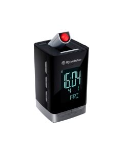 Radio Reloj ROADSTAR CLR-2496P Negro y Plata, con Proyector, 2 Alarmas