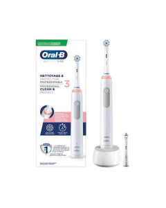 Cepillo de Dientes Eléctrico Recargable BRAUN ORAL-B PRO 3 Clean & Protect Color Blanco.