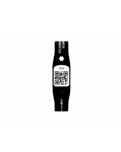 Pulsera QR SILINCODE SOS Color Negro, Tamaño M, 180 mm